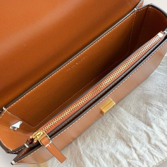 AUTH BRAND NEW Tory Burch Small Eleanor Rectangular Bag in Malt Whiskey $598 - Picture 13 of 17